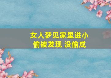 女人梦见家里进小偷被发现 没偷成